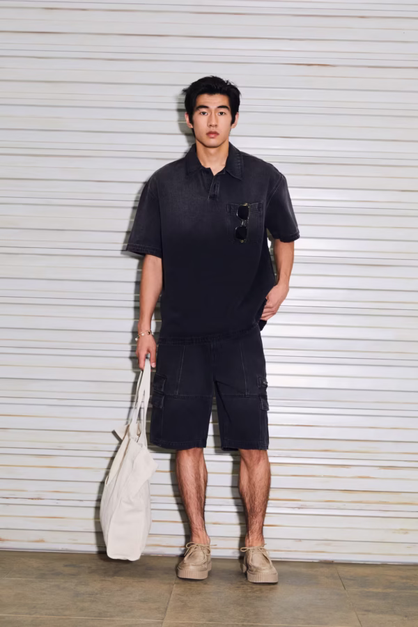 Áo Polo Denim Loose Fit - Hình ảnh 4