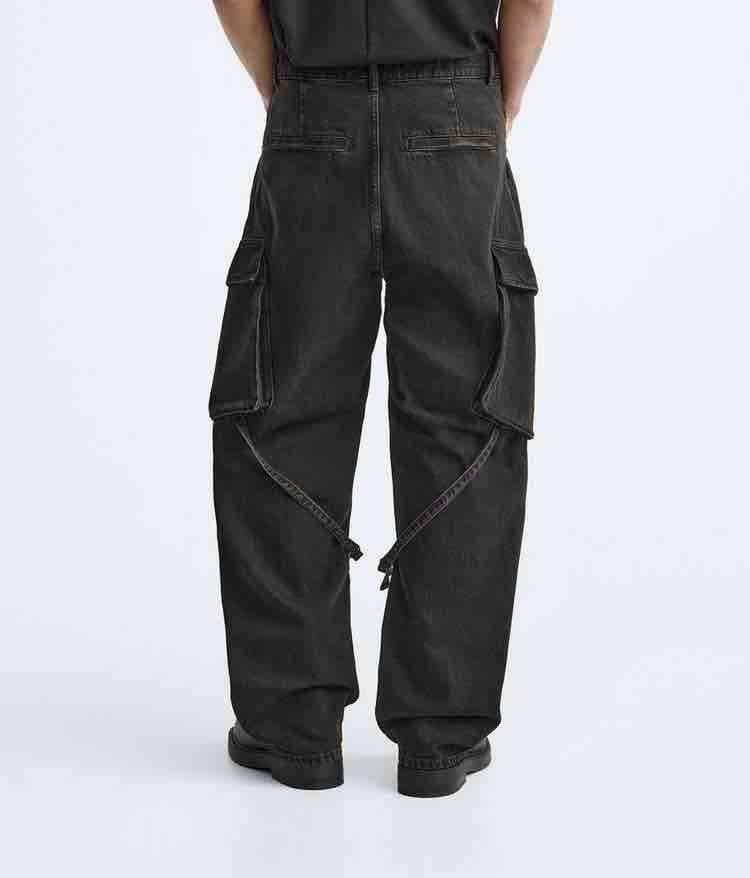 Quần Cargo Jean ống xuông MARO - Ảnh 2