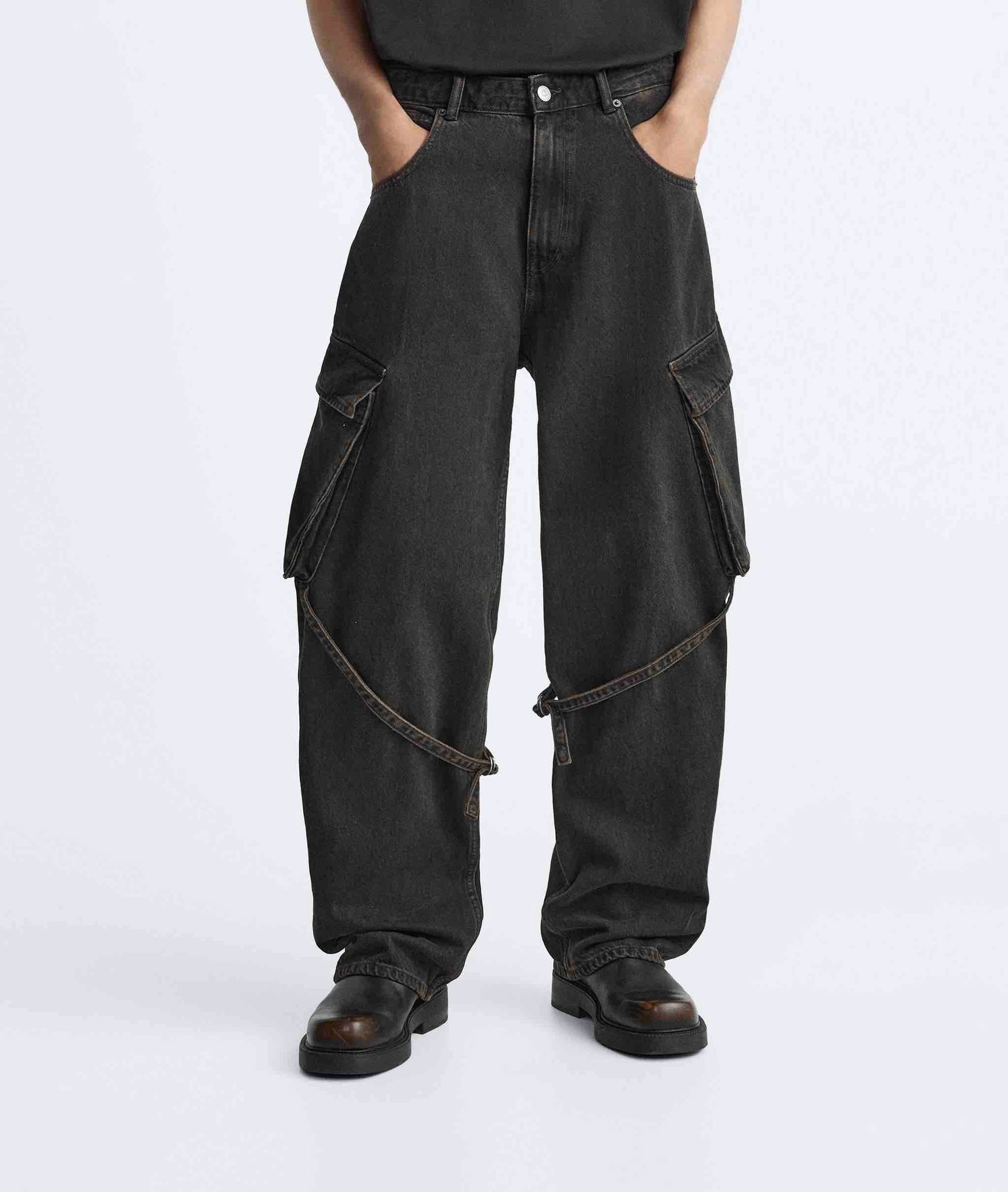 Quần Cargo Jean ống xuông MARO - Ảnh 5