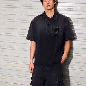 Áo Polo Denim loose fit