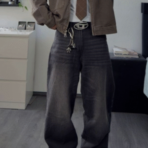 MARO Black Washed Baggy Pant