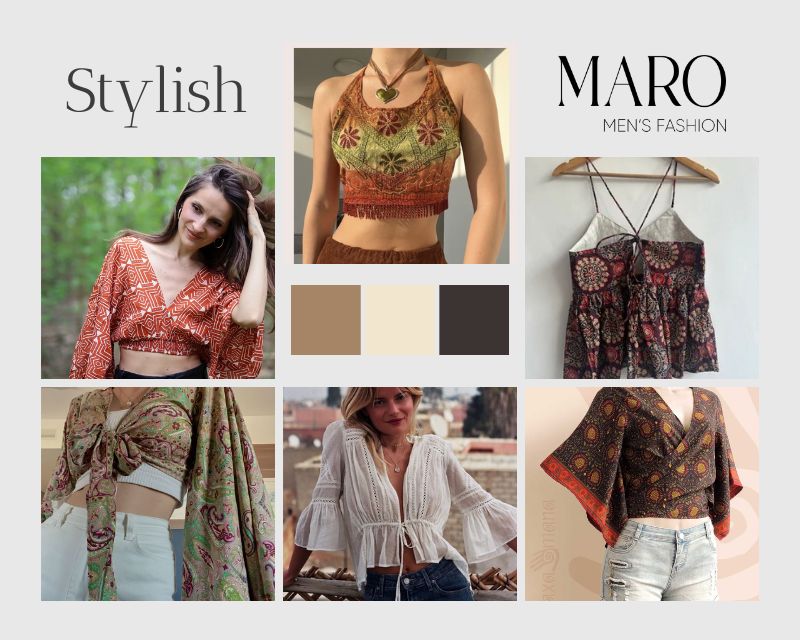 áo croptop/áo yếm phong cách hippie