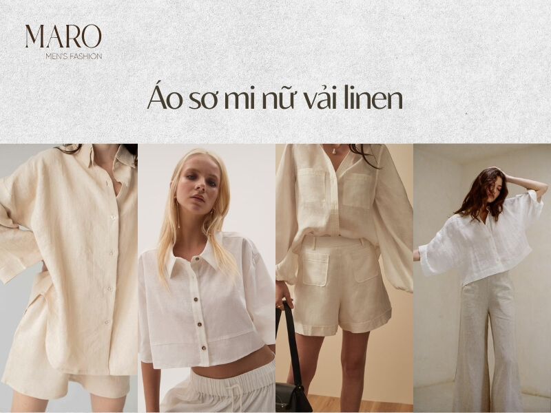 áo sơ mi nữ vải linen