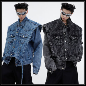 MARO Denim Jacket With Removable Vest
