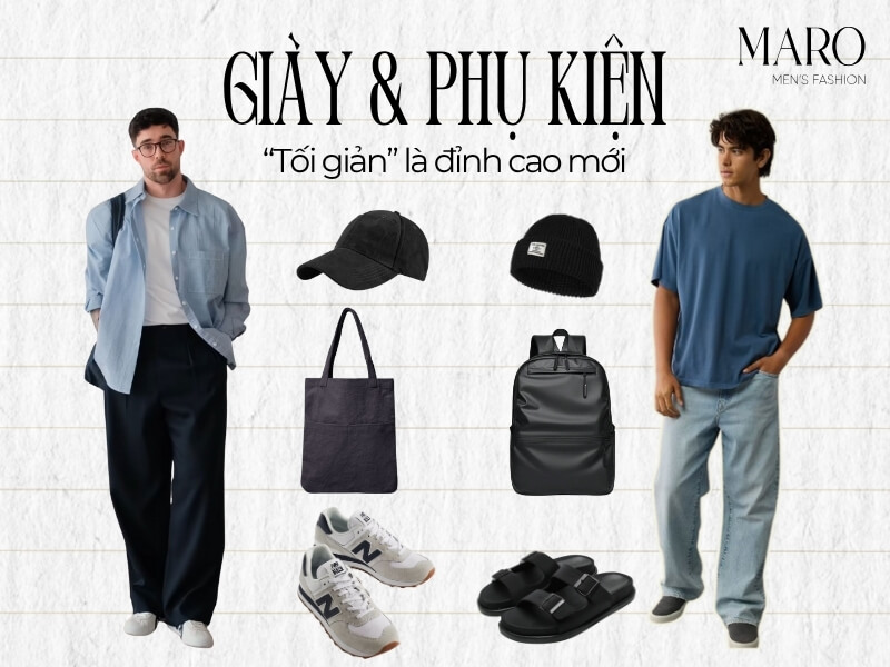 giày và phụ kiện phong cách normcore