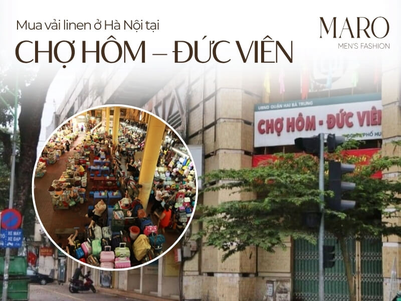 Mua vải linen ở Hà Nội tại Chợ Hôm - Đức Viên