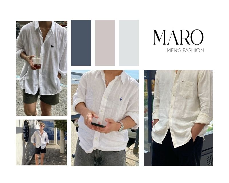 nguyên tắc mặc sơ mi trắng với quần short