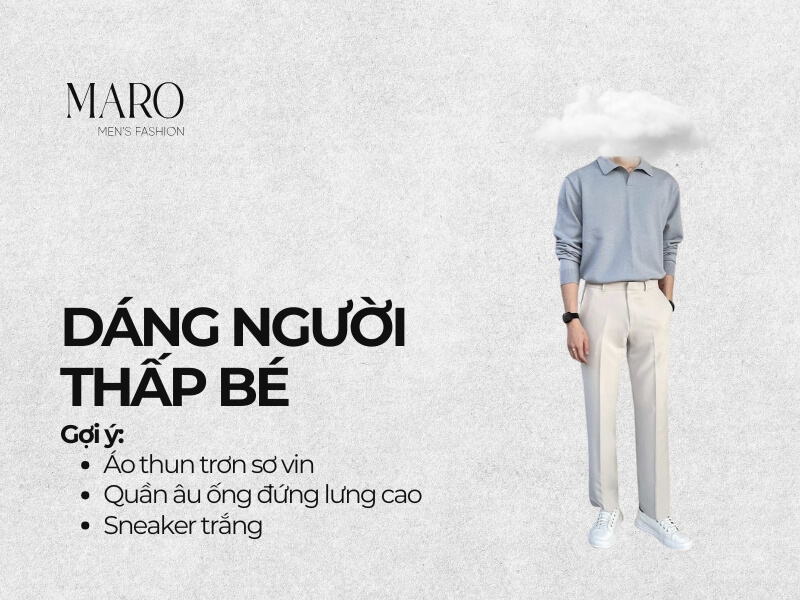 phối đồ cho học sinh nam cấp 3 dáng người thấp bé