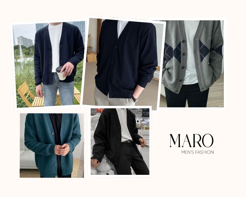 các mẫu áo cardigan nam