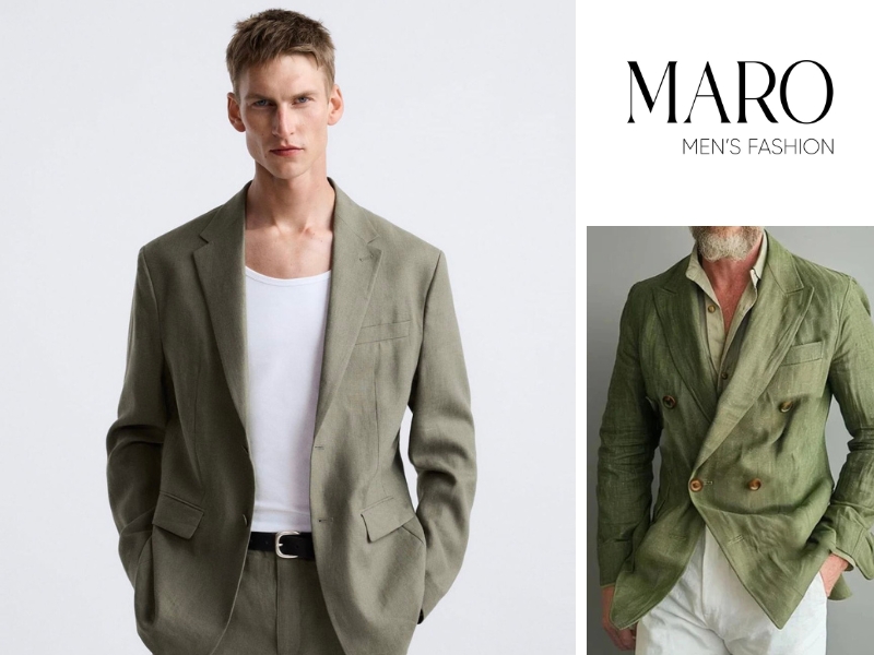 phối đồ với áo blazer linen nam phong cách lịch lãm
