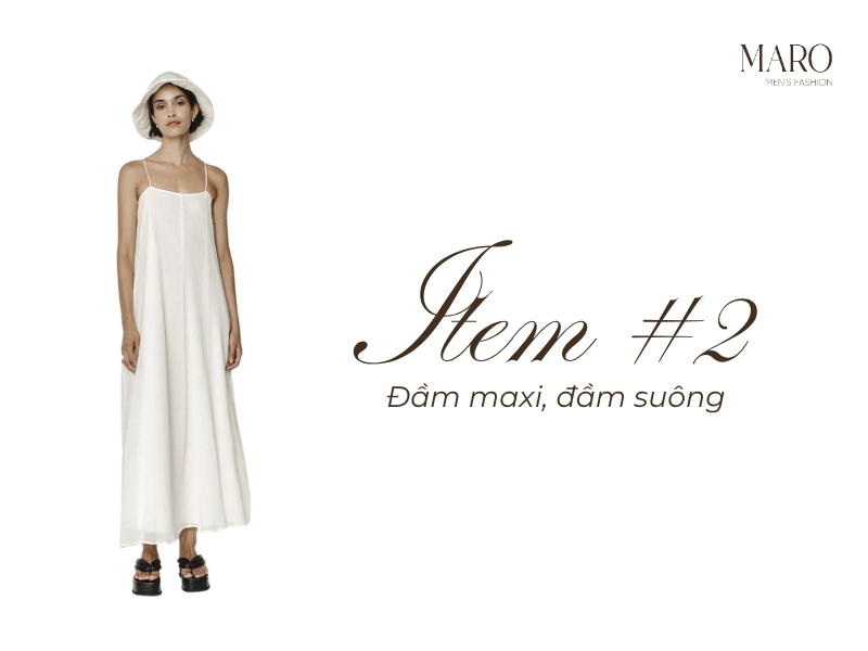 đầm maxi linen lụa