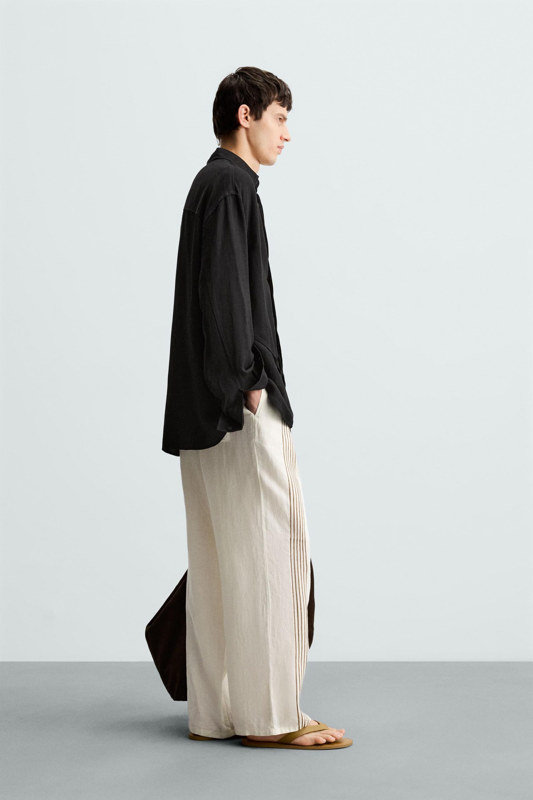 100% Linen Embroidered Trousers MARO - Ảnh 6