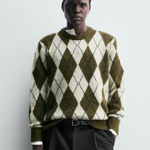 Argyle Jacquard Sweater MARO