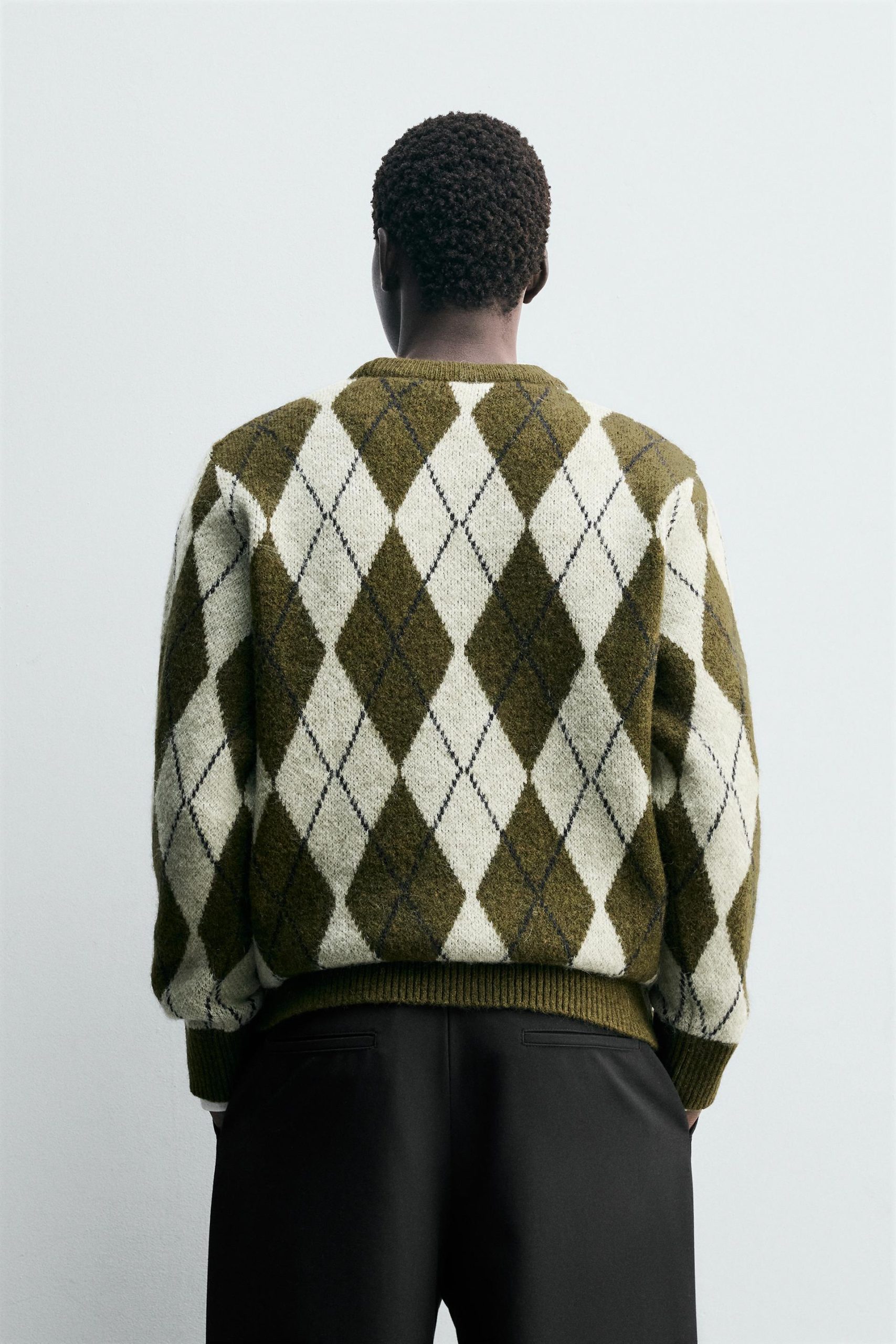 Argyle Jacquard Sweater MARO - Ảnh 4