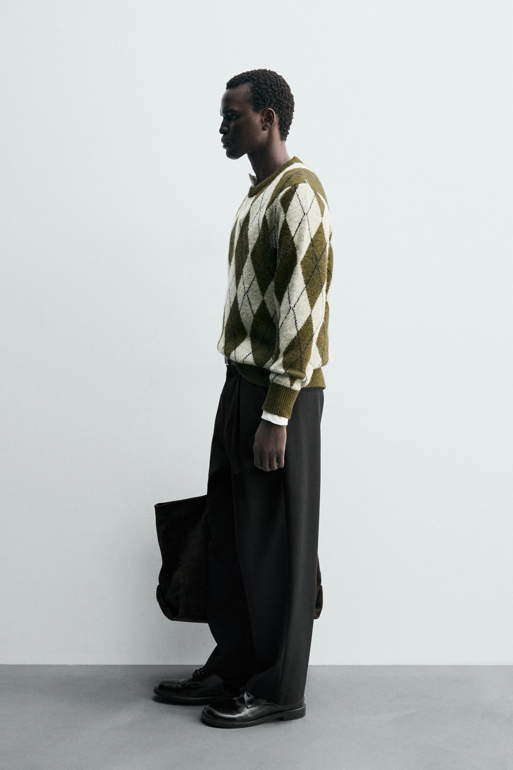 Argyle Jacquard Sweater MARO - Ảnh 5