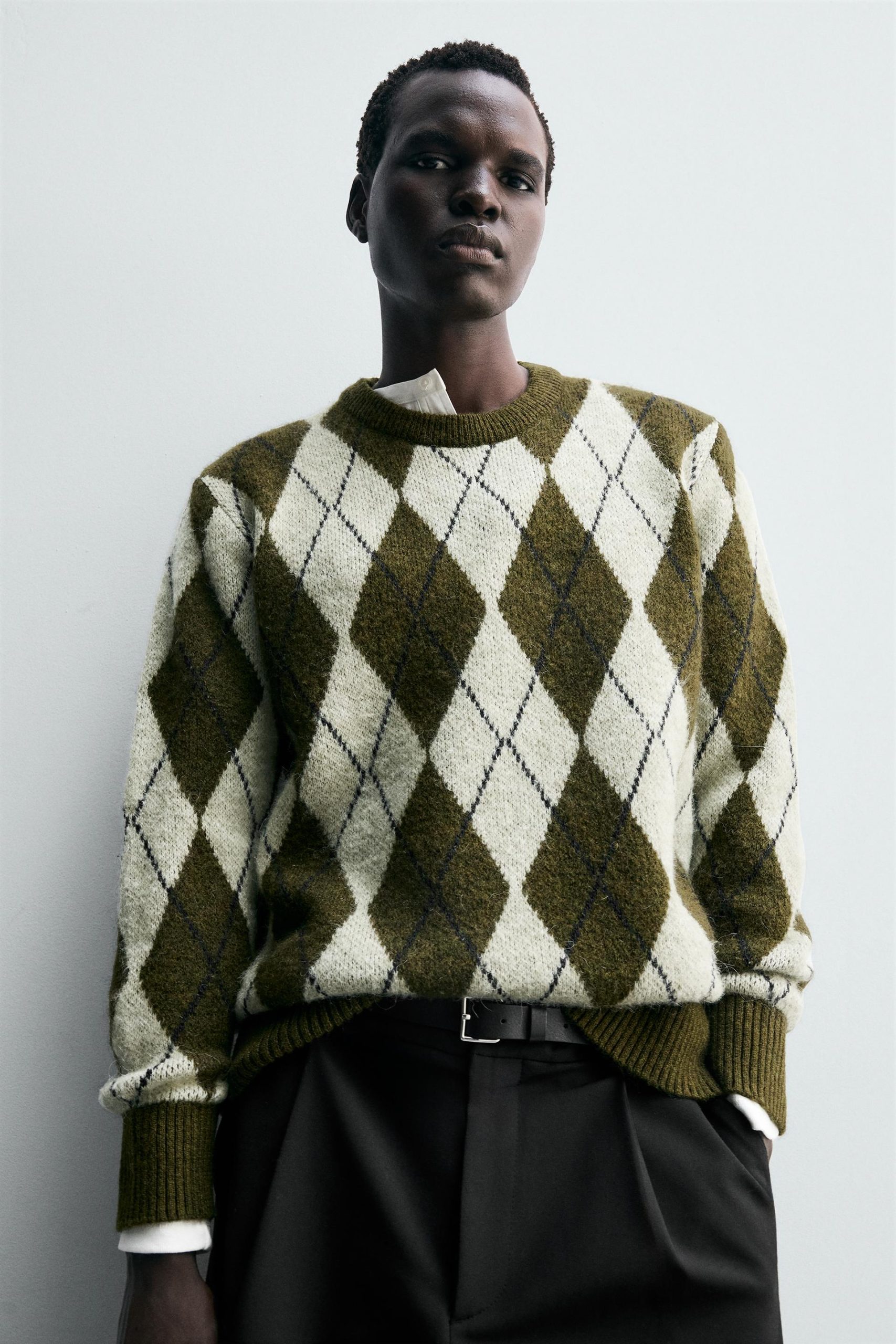 Argyle Jacquard Sweater MARO - Ảnh 7