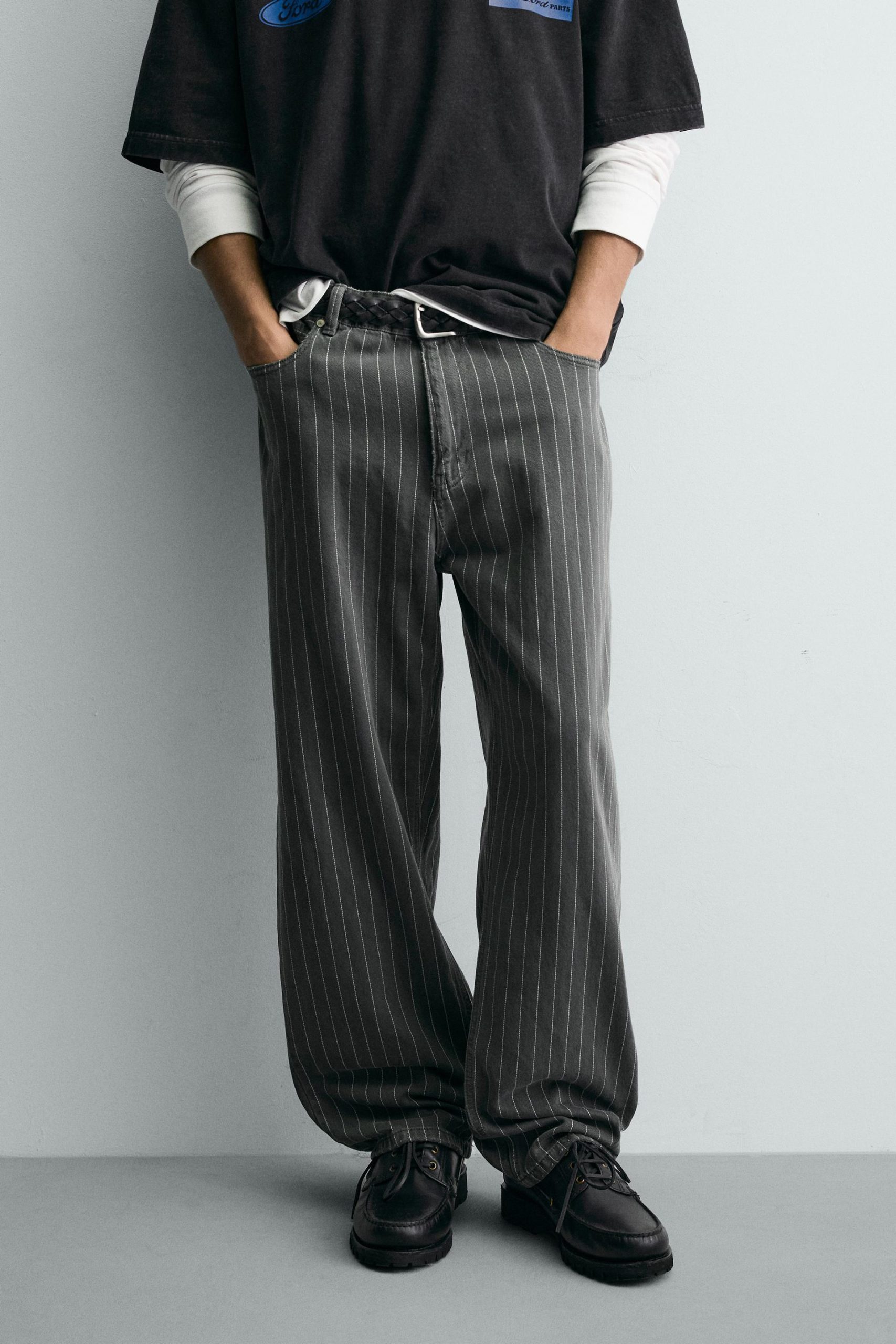 Baggy Fit Striped Trousers Ford MARO