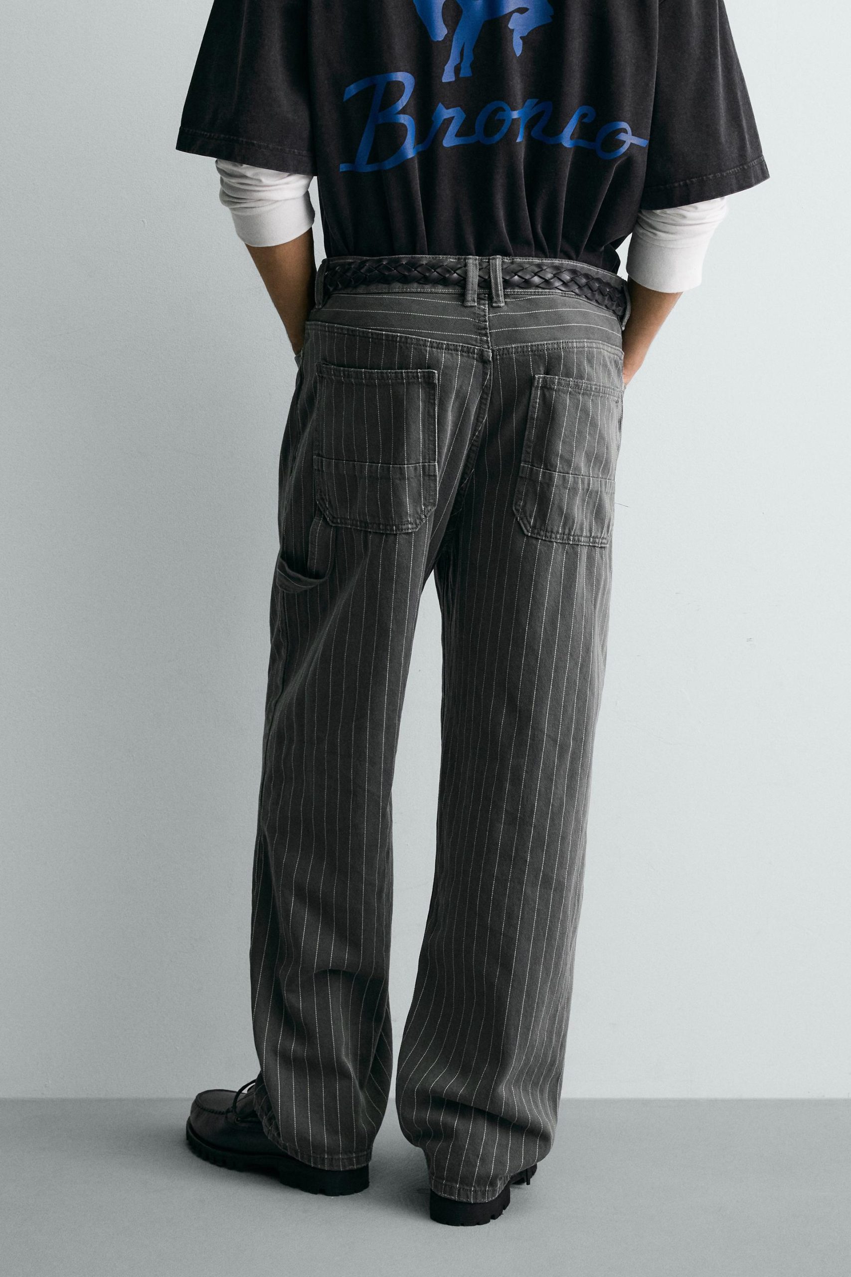 Baggy Fit Striped Trousers Ford MARO - Ảnh 4