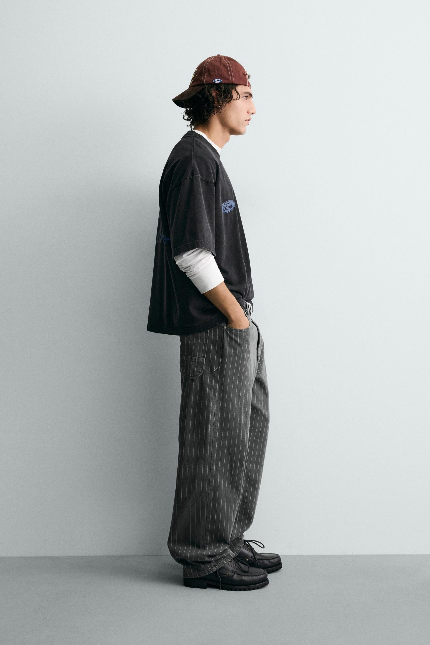 Baggy Fit Striped Trousers Ford MARO - Ảnh 5