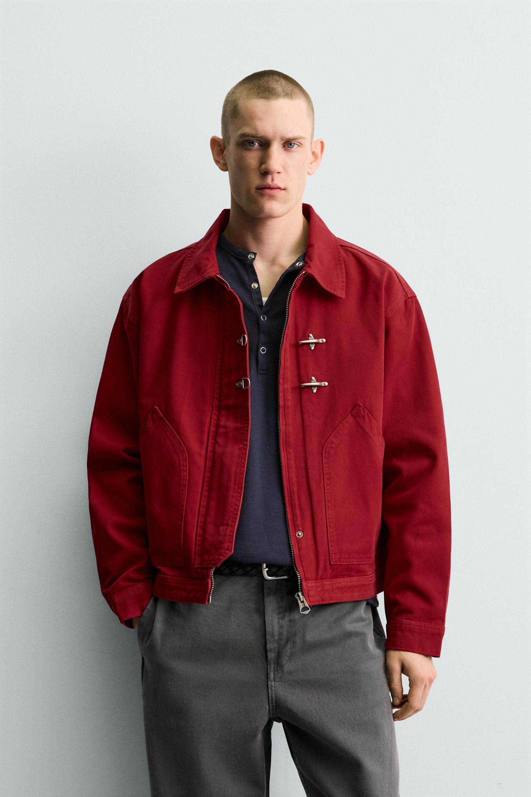 Boxy Fit Fireman Clasp Jacket MARO