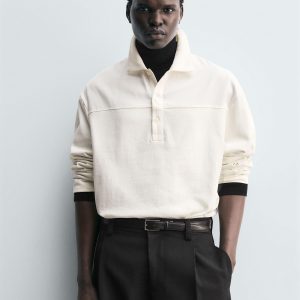 BOXY FIT TEXTURED POLO SHIRT MARO