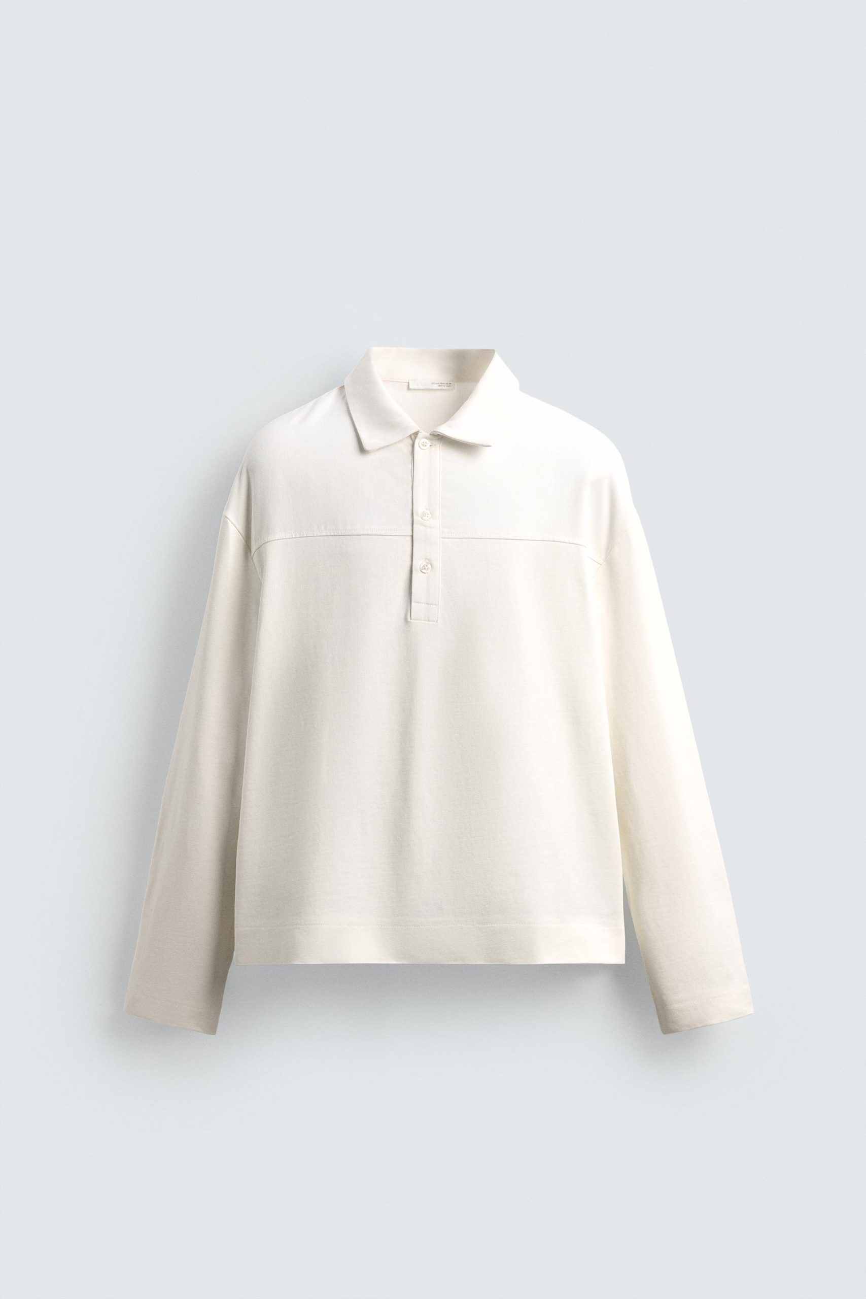 BOXY FIT TEXTURED POLO SHIRT MARO - Ảnh 3