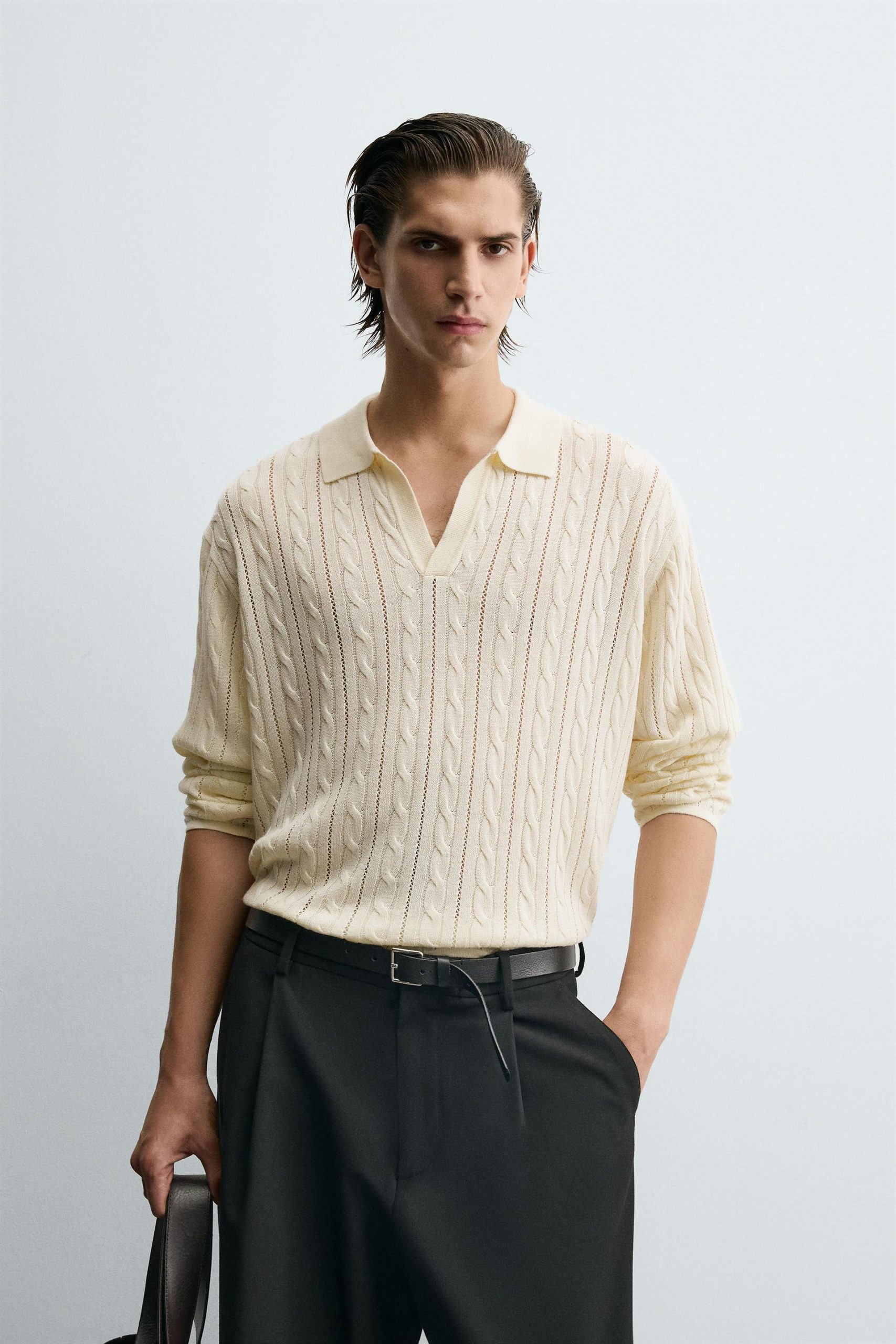 Braided Texture Polo Shirt MARO