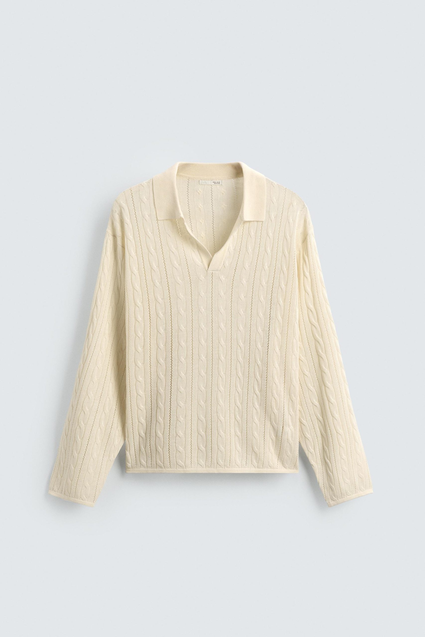 Braided Texture Polo Shirt MARO - Ảnh 8