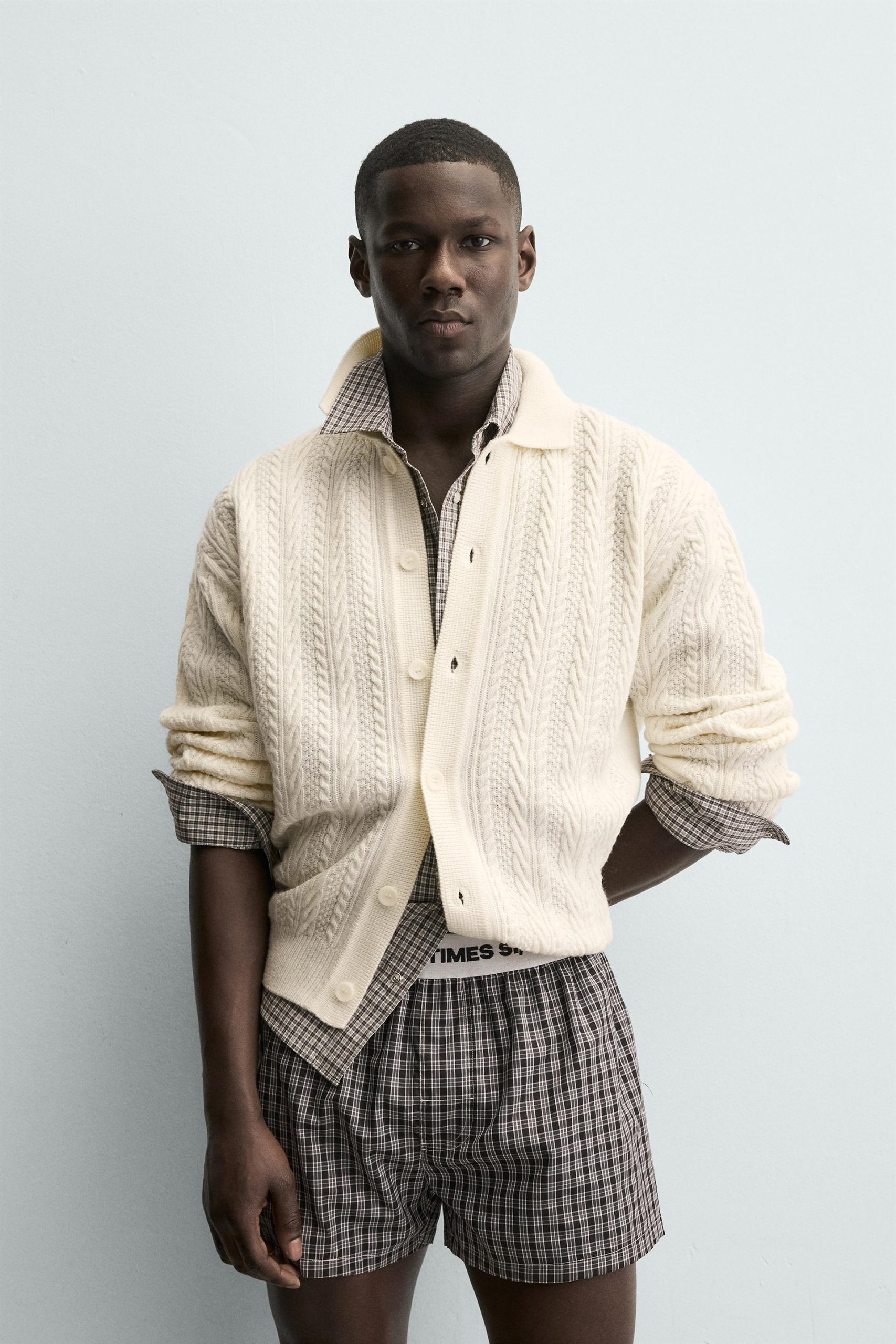 Cable Knit Textured Cardigan MARO - Ảnh 4