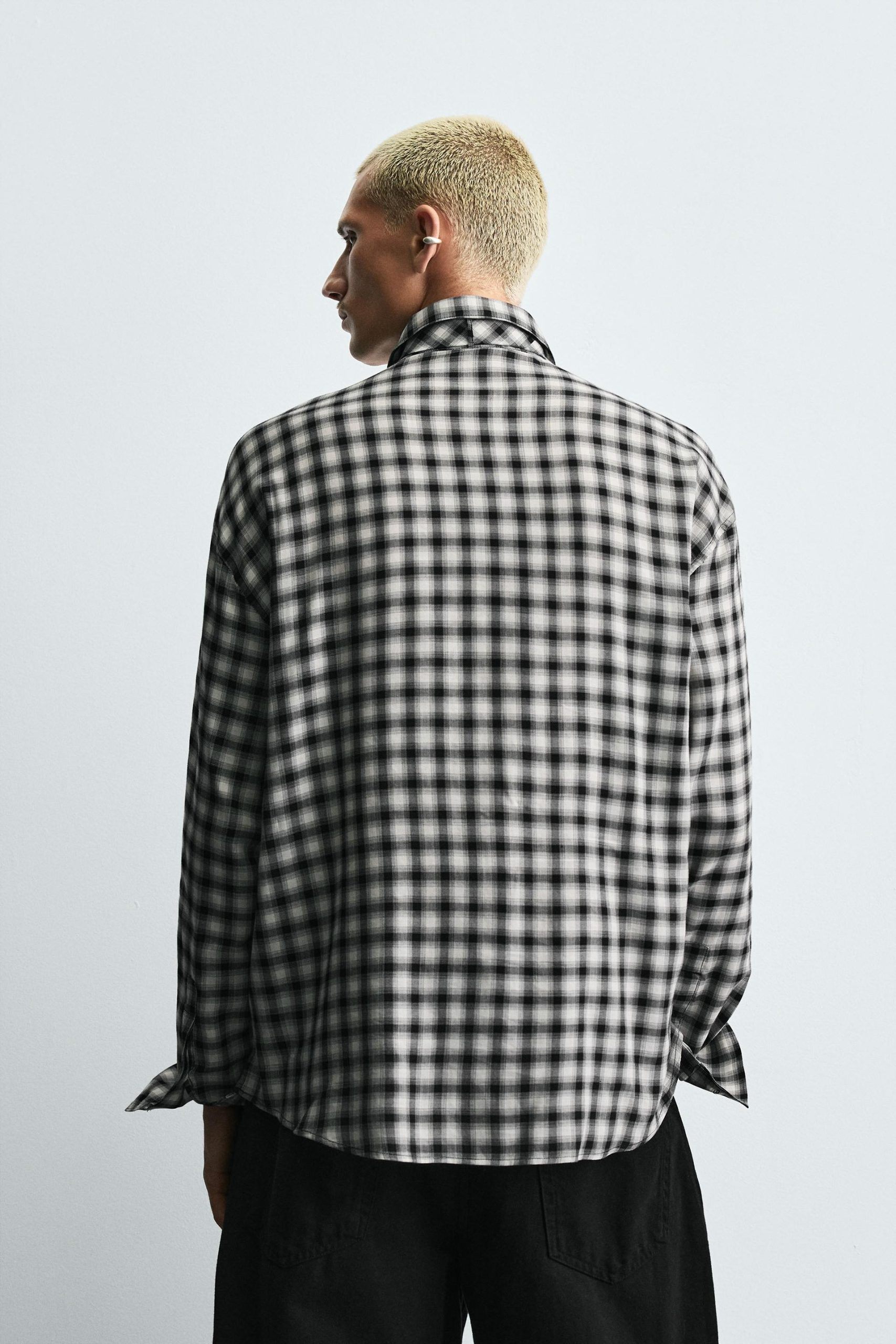CHECK SHIRT WITH CONTRAST TIE MARO - Ảnh 7