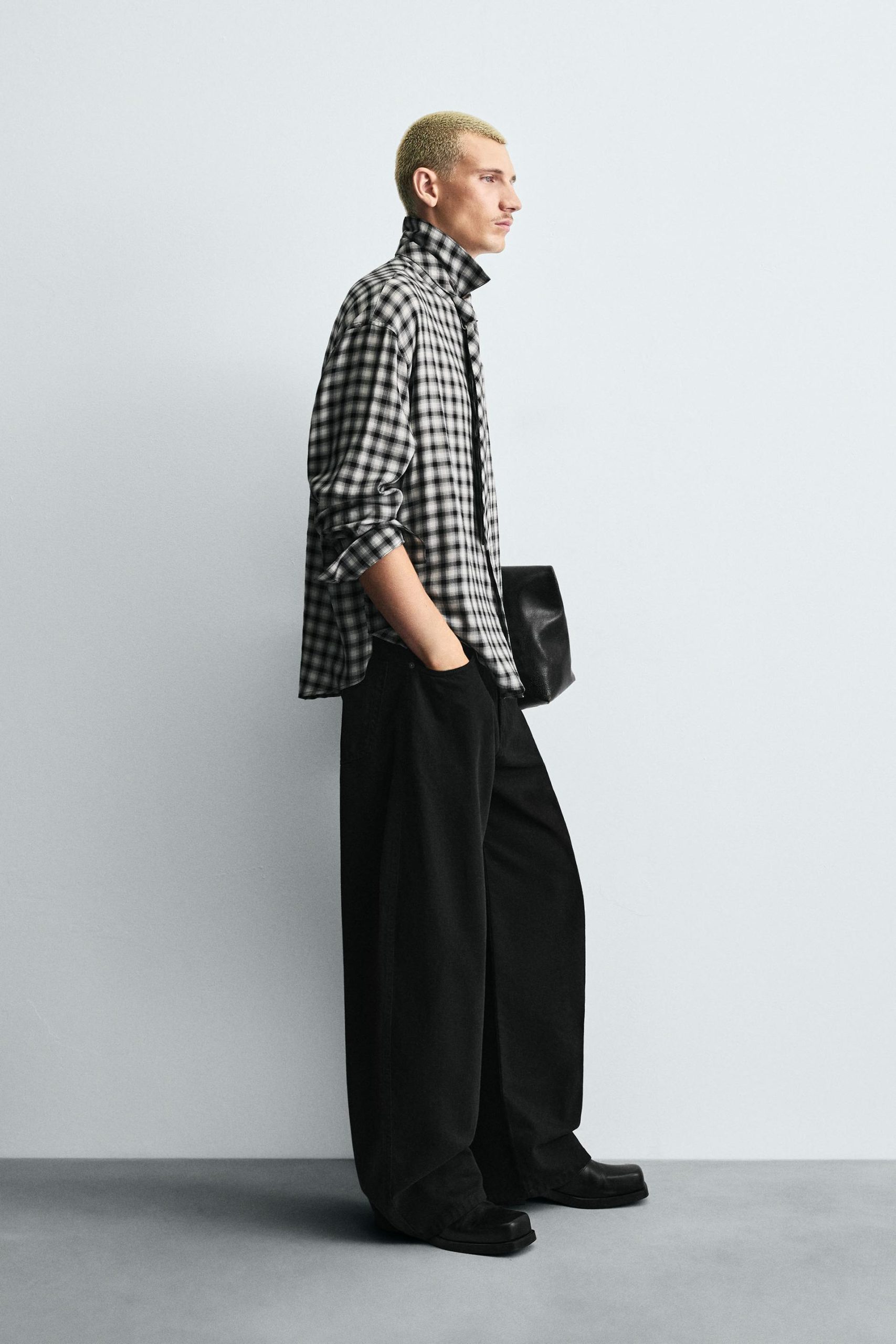 CHECK SHIRT WITH CONTRAST TIE MARO - Ảnh 6
