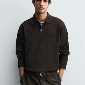 CHENILLE KNIT POLO SHIRT MARO