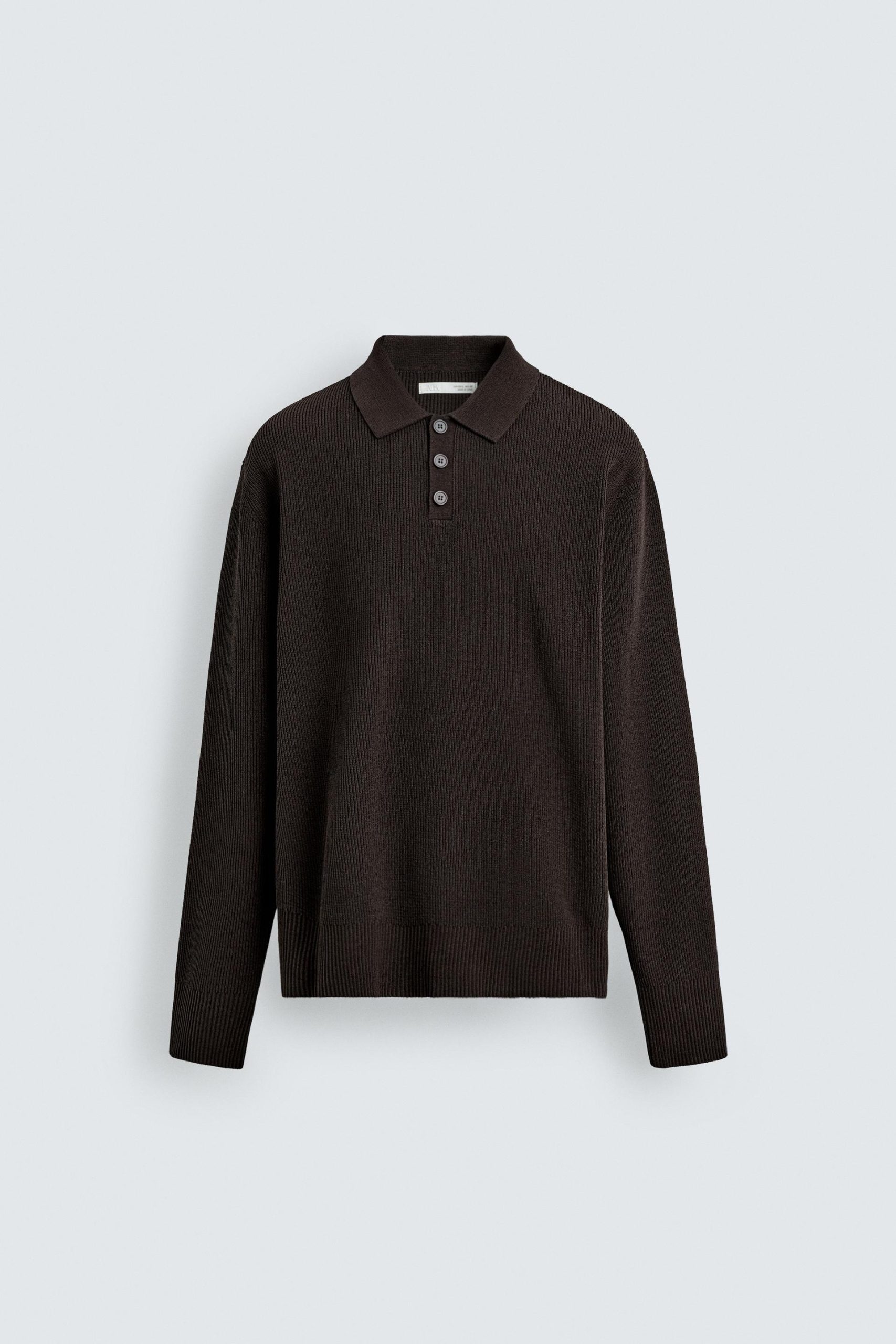 CHENILLE KNIT POLO SHIRT MARO - Ảnh 3