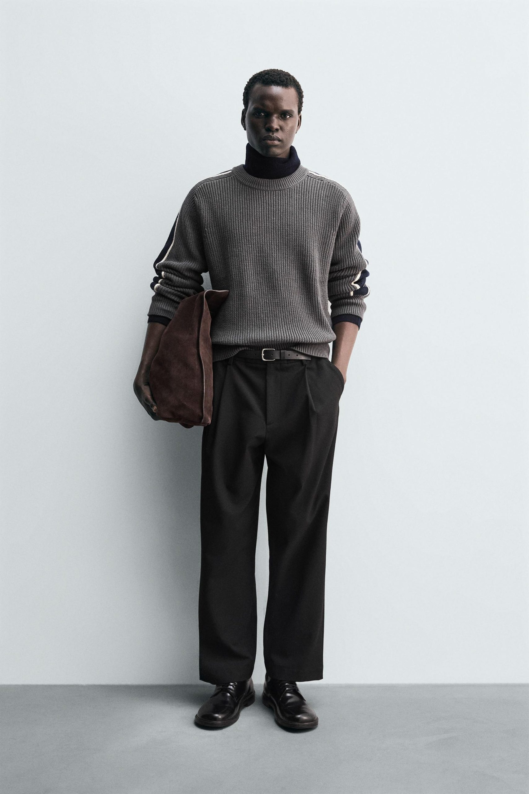 Colour Block Striped Sweater MARO - Ảnh 2