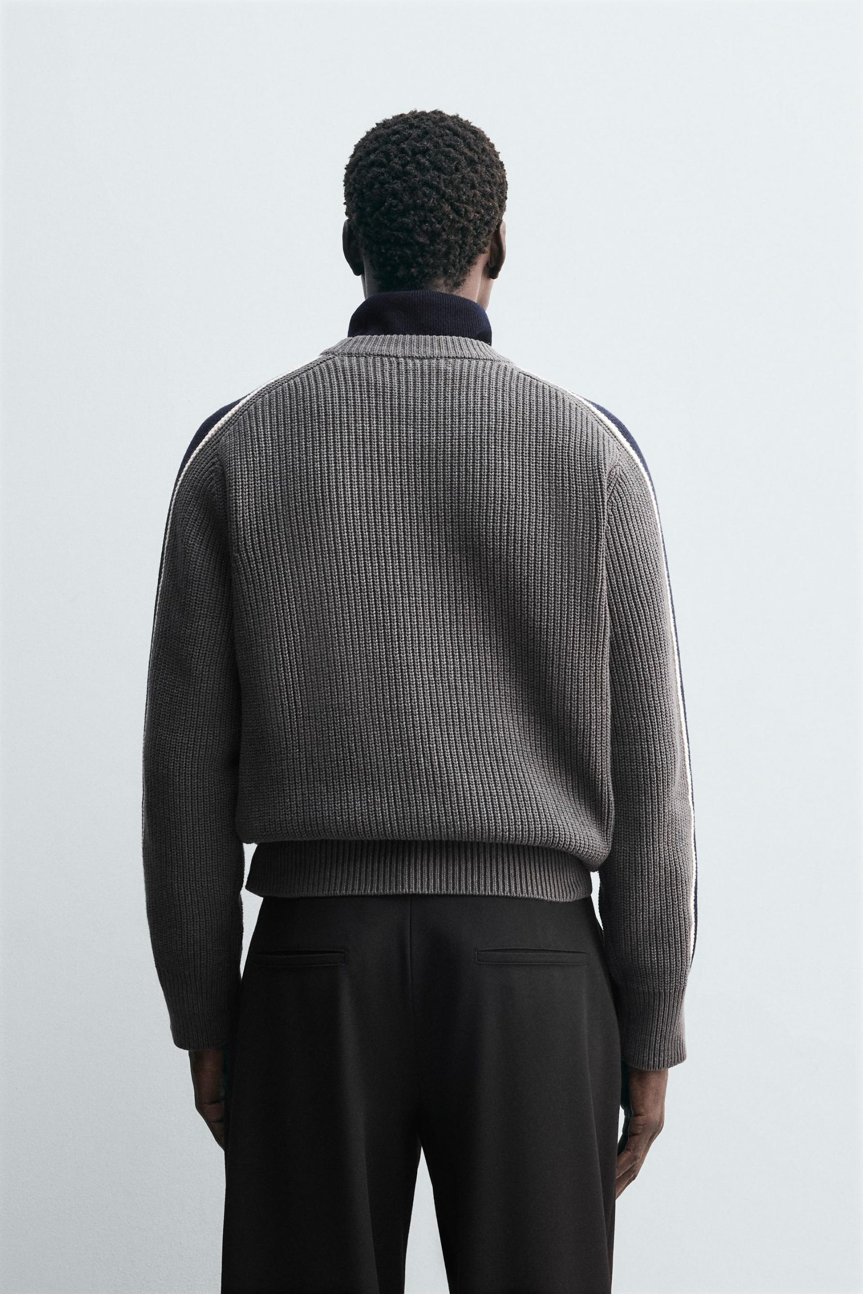 Colour Block Striped Sweater MARO - Ảnh 4