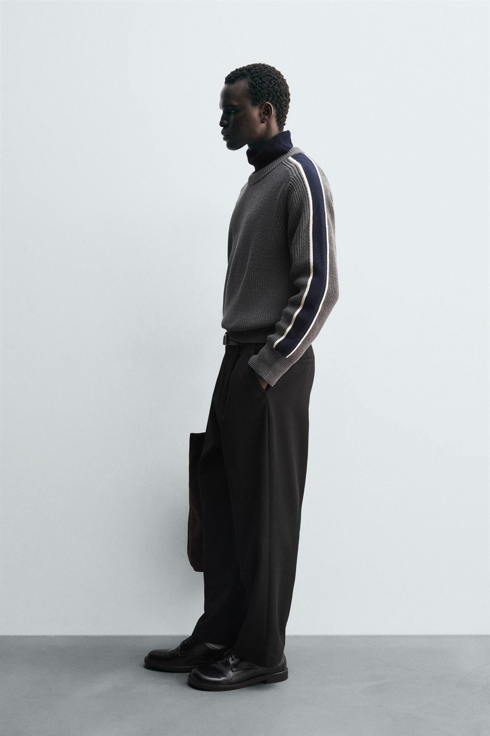 Colour Block Striped Sweater MARO - Ảnh 5