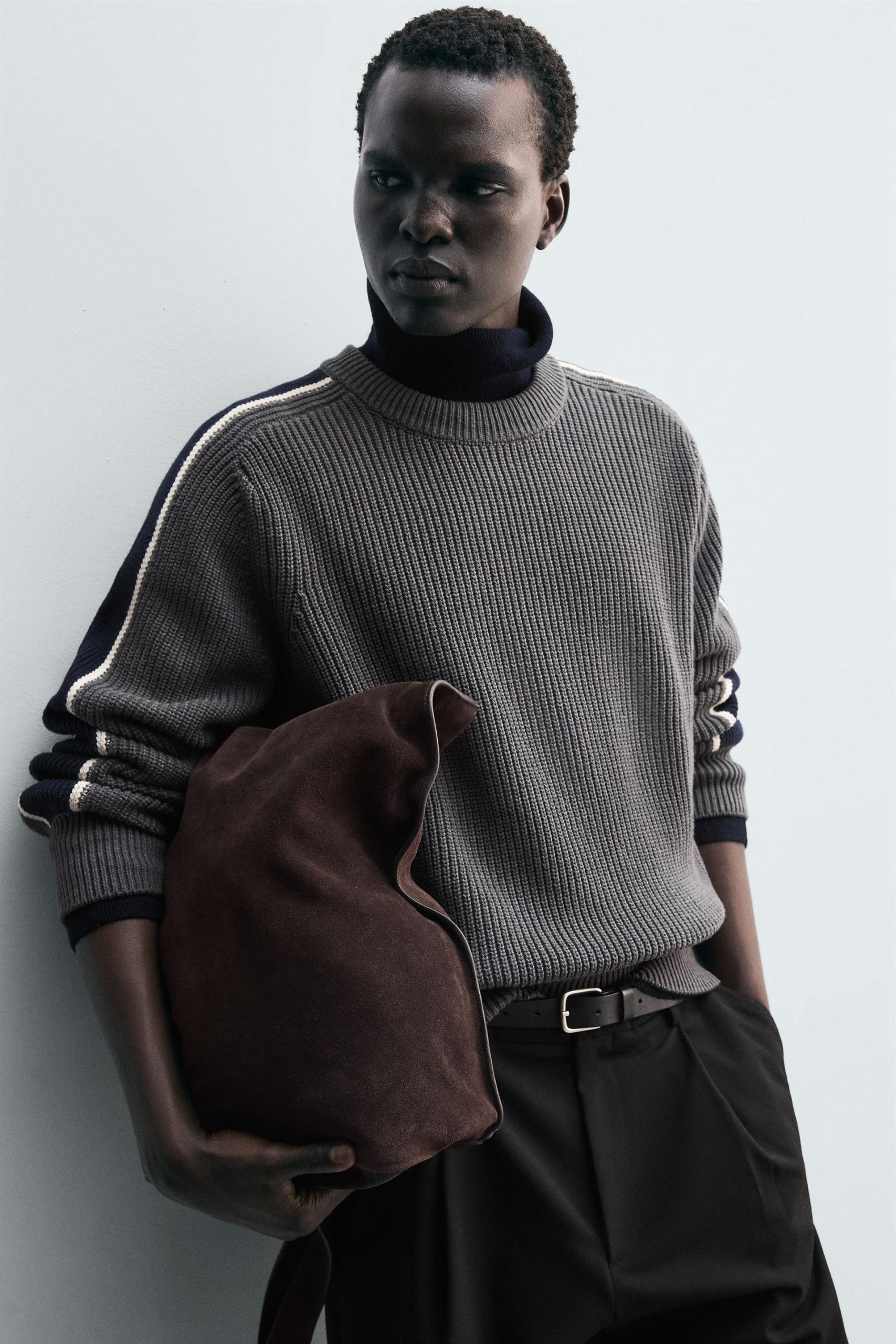 Colour Block Striped Sweater MARO - Ảnh 6