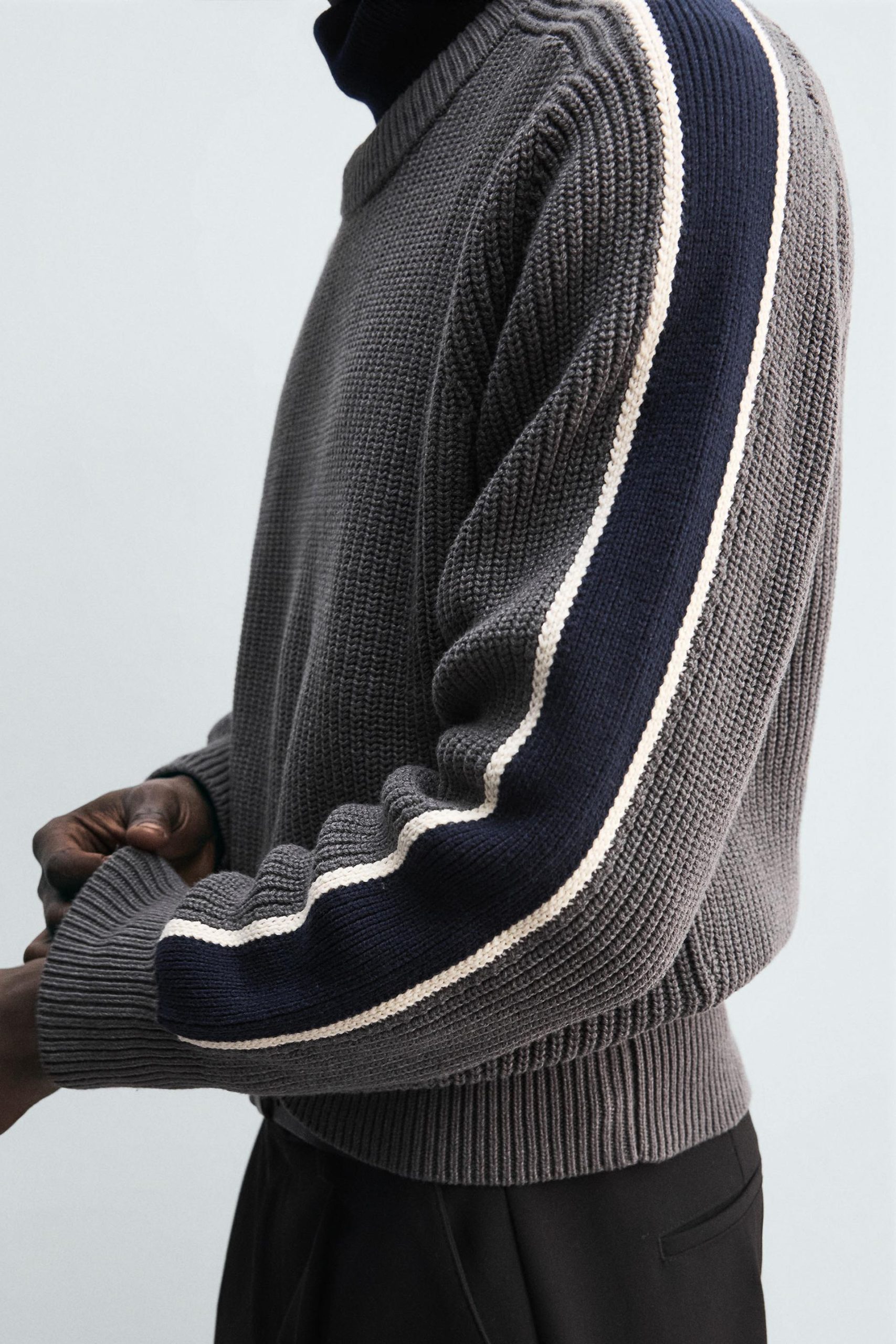 Colour Block Striped Sweater MARO - Ảnh 7