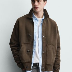 Combined Corduroy Jacket With Fireman Clasp Detail MARO