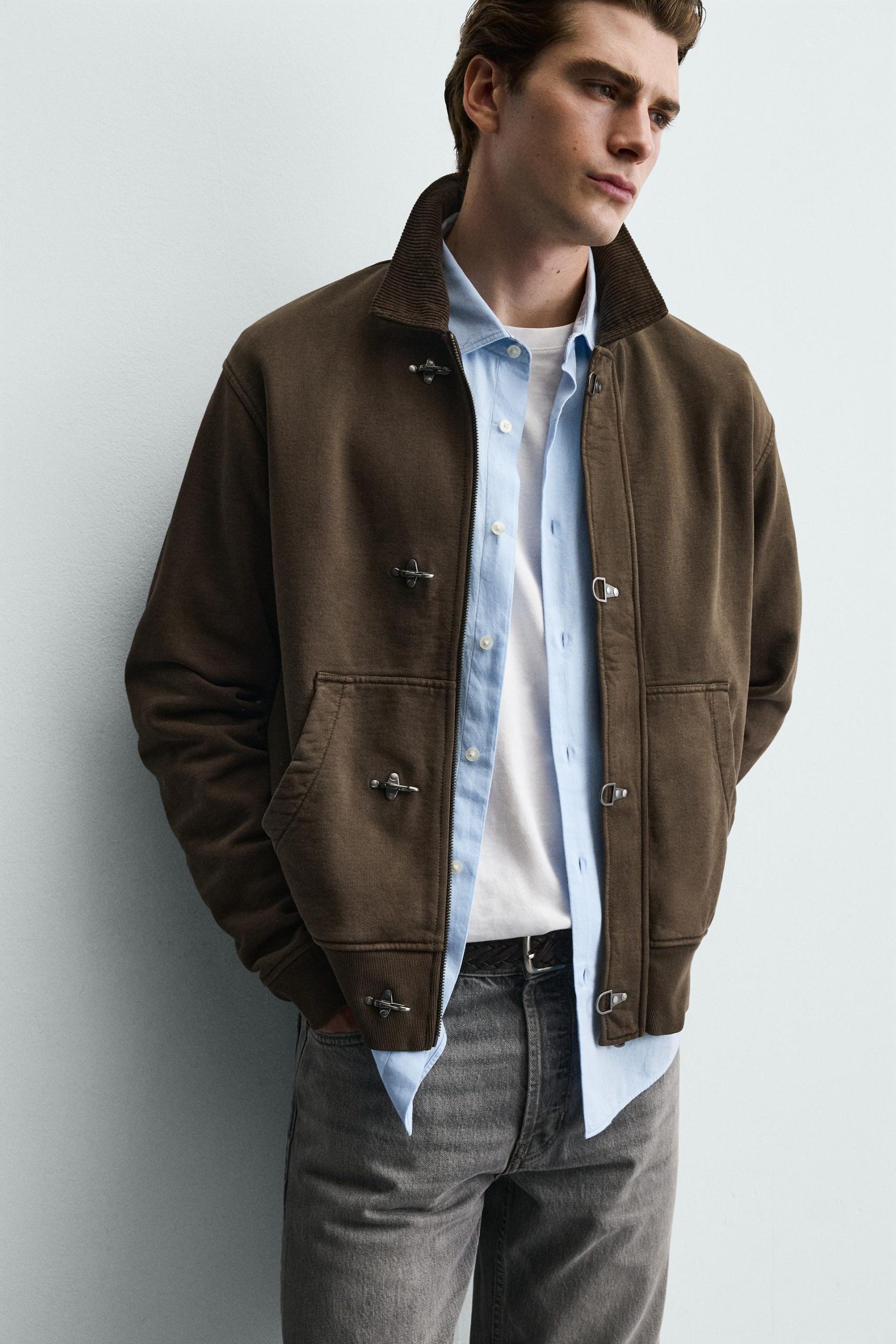 Combined Corduroy Jacket With Fireman Clasp Detail MARO - Ảnh 7