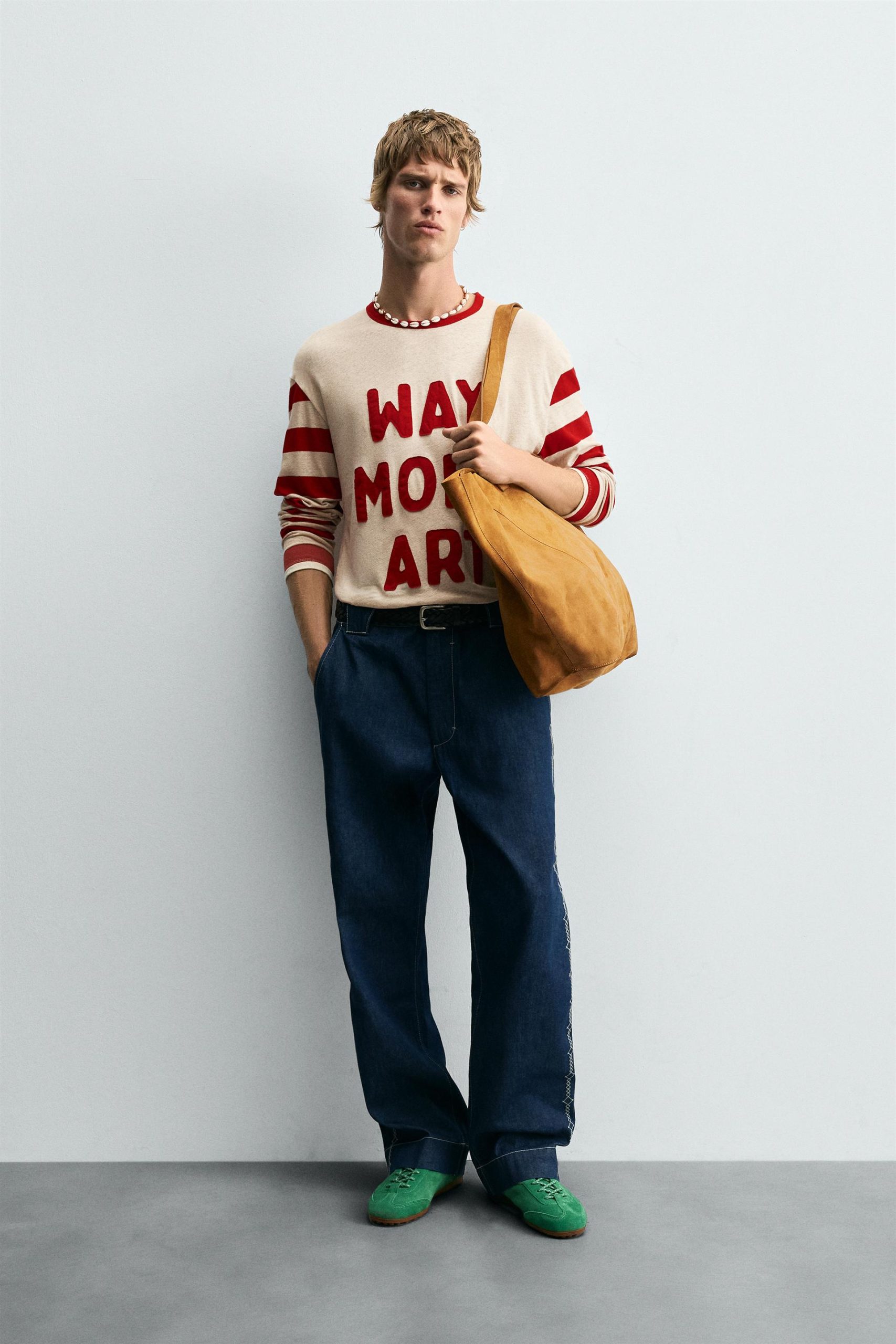 COMBINED STRIPED T-SHIRT MARO - Ảnh 9