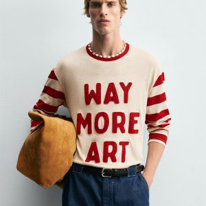COMBINED STRIPED T-SHIRT MARO