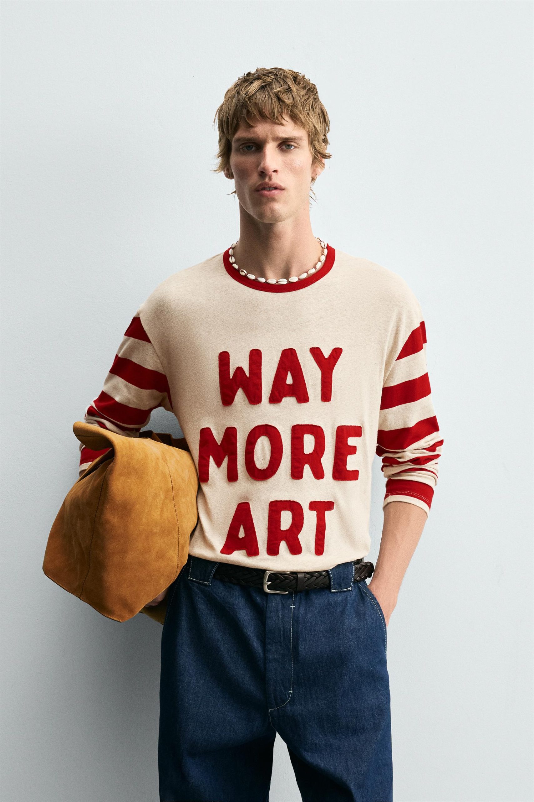 COMBINED STRIPED T-SHIRT MARO