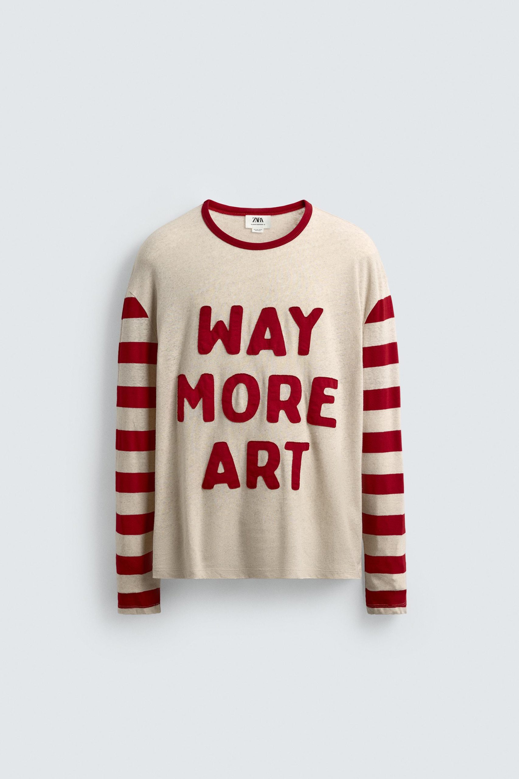 COMBINED STRIPED T-SHIRT MARO - Ảnh 4