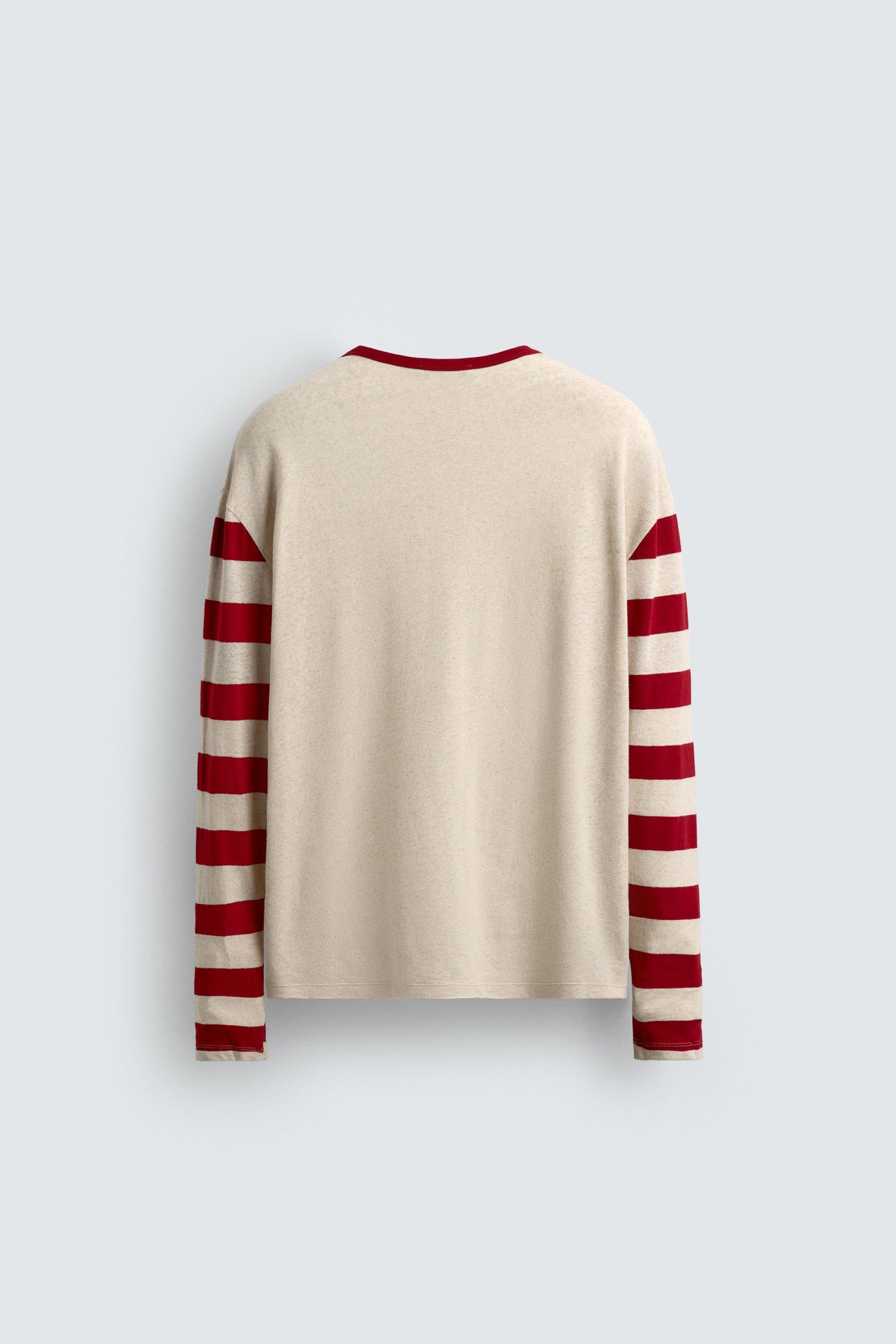 COMBINED STRIPED T-SHIRT MARO - Ảnh 3