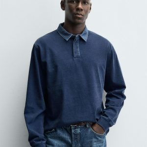 CONTRAST COLLAR POLO SWEATSHIRT MARO