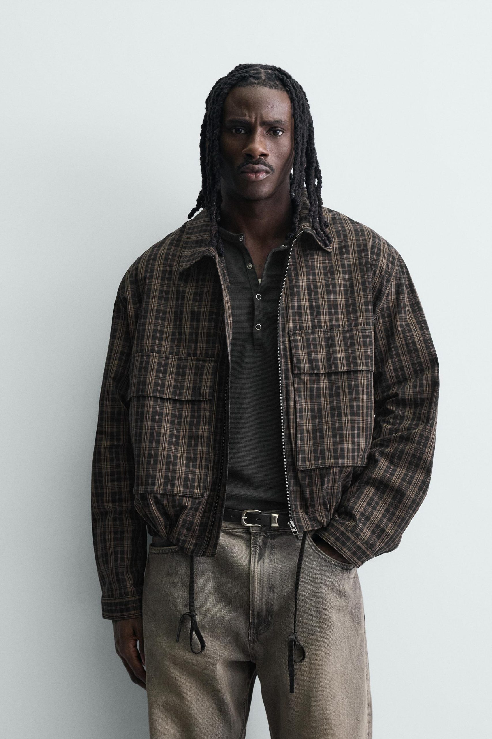 Cropped Fit Check Jacket MARO
