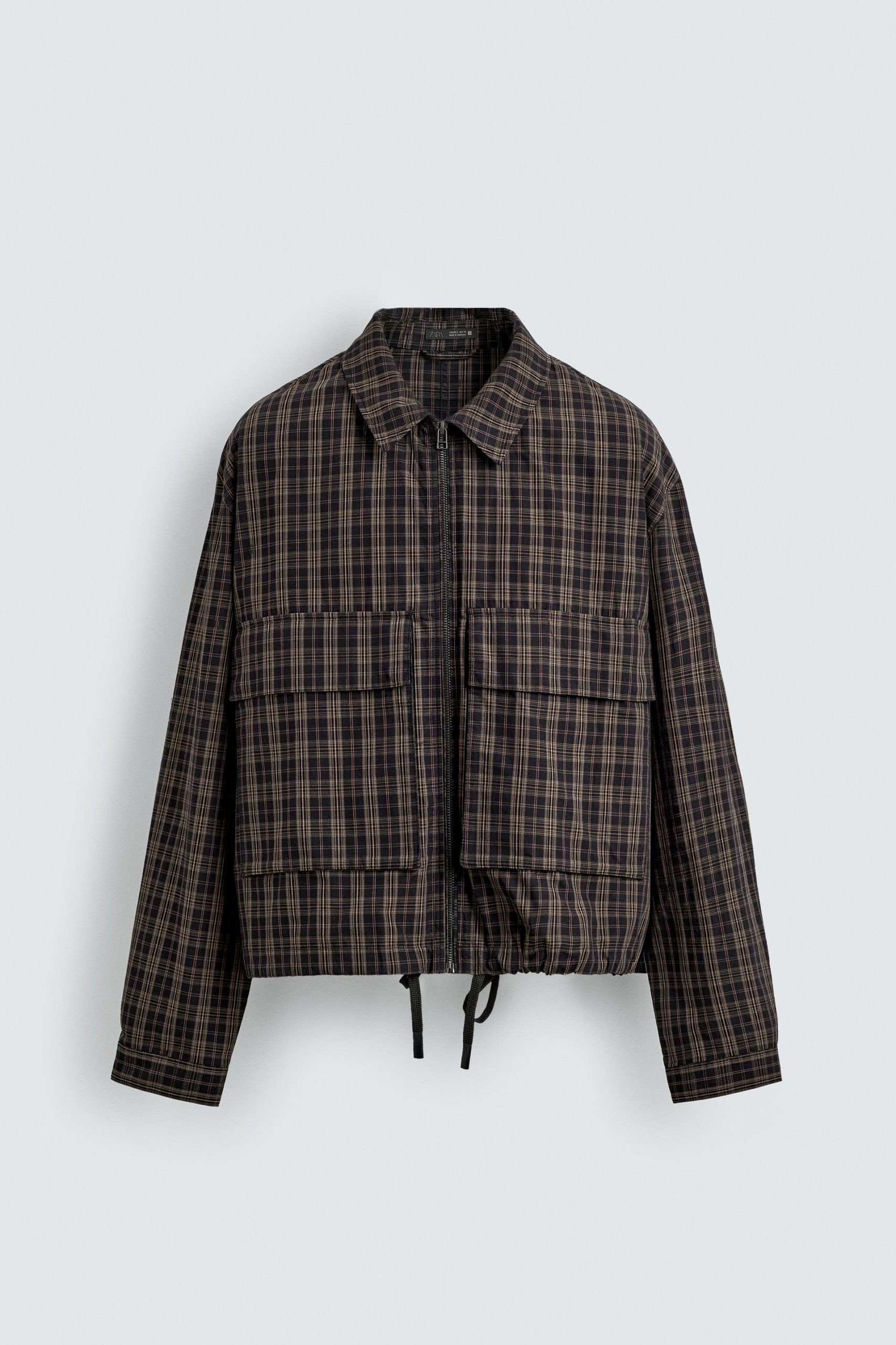Cropped Fit Check Jacket MARO - Ảnh 3