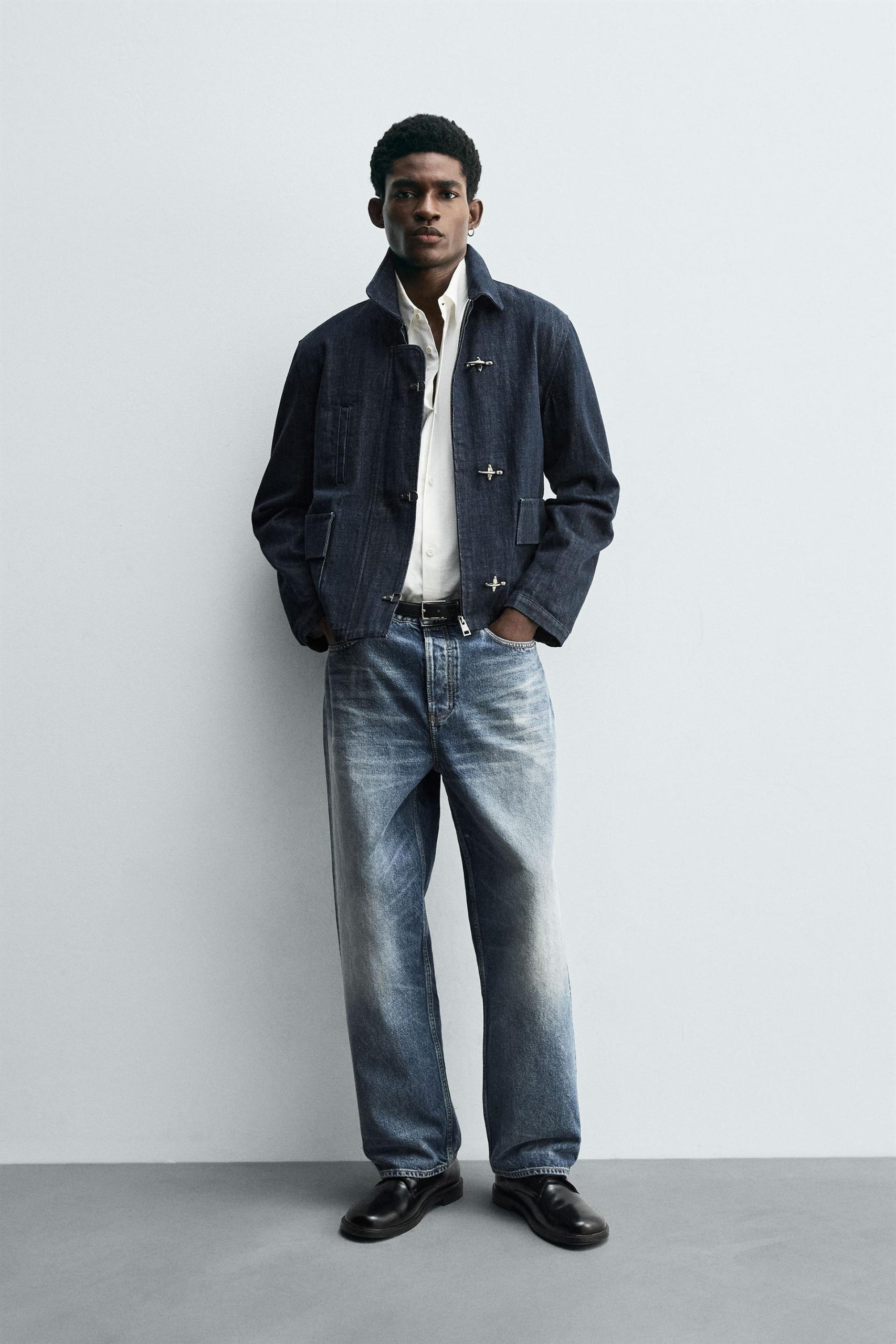 Denim Fireman Clasp Jacket MARO - Ảnh 2