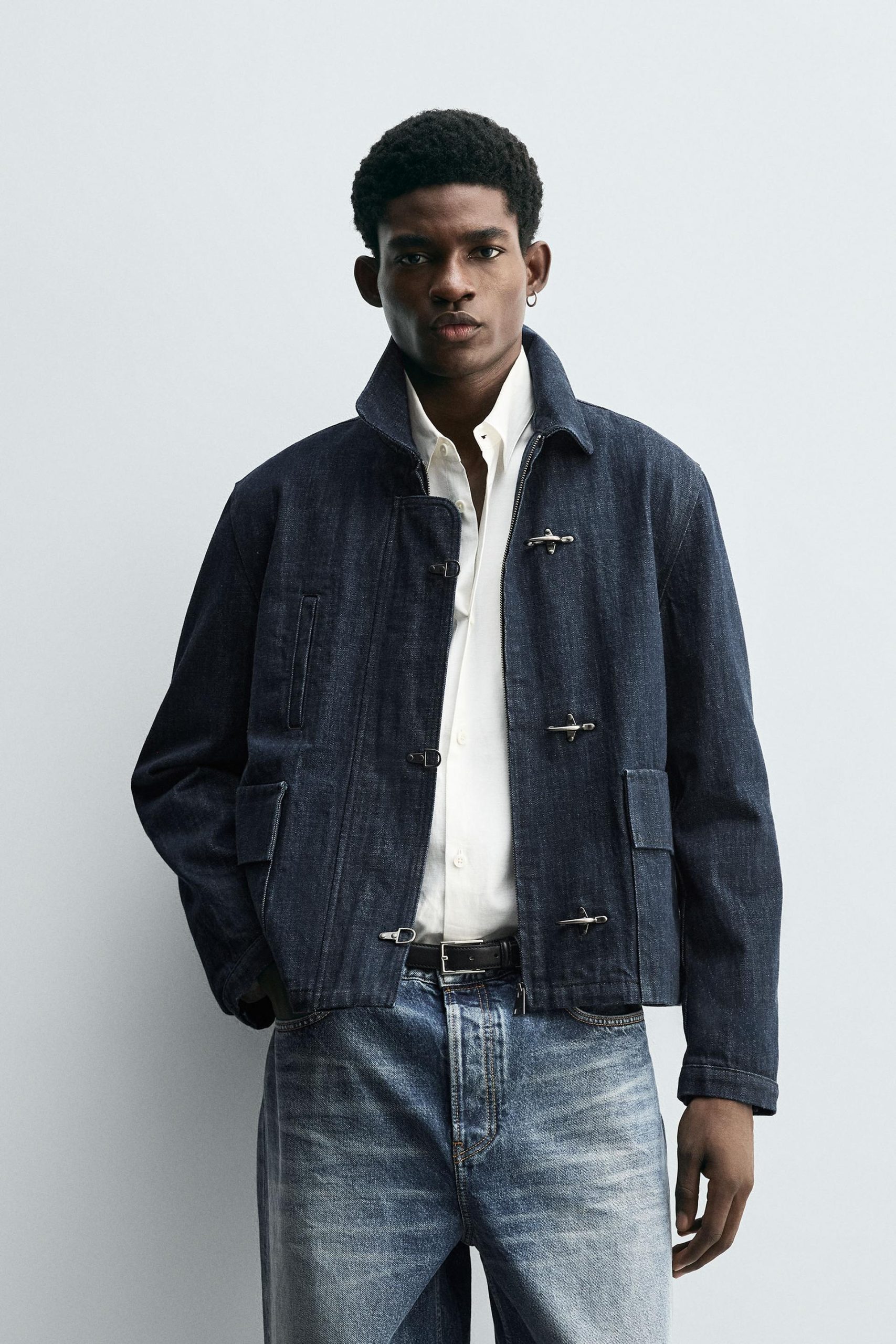 Denim Fireman Clasp Jacket MARO